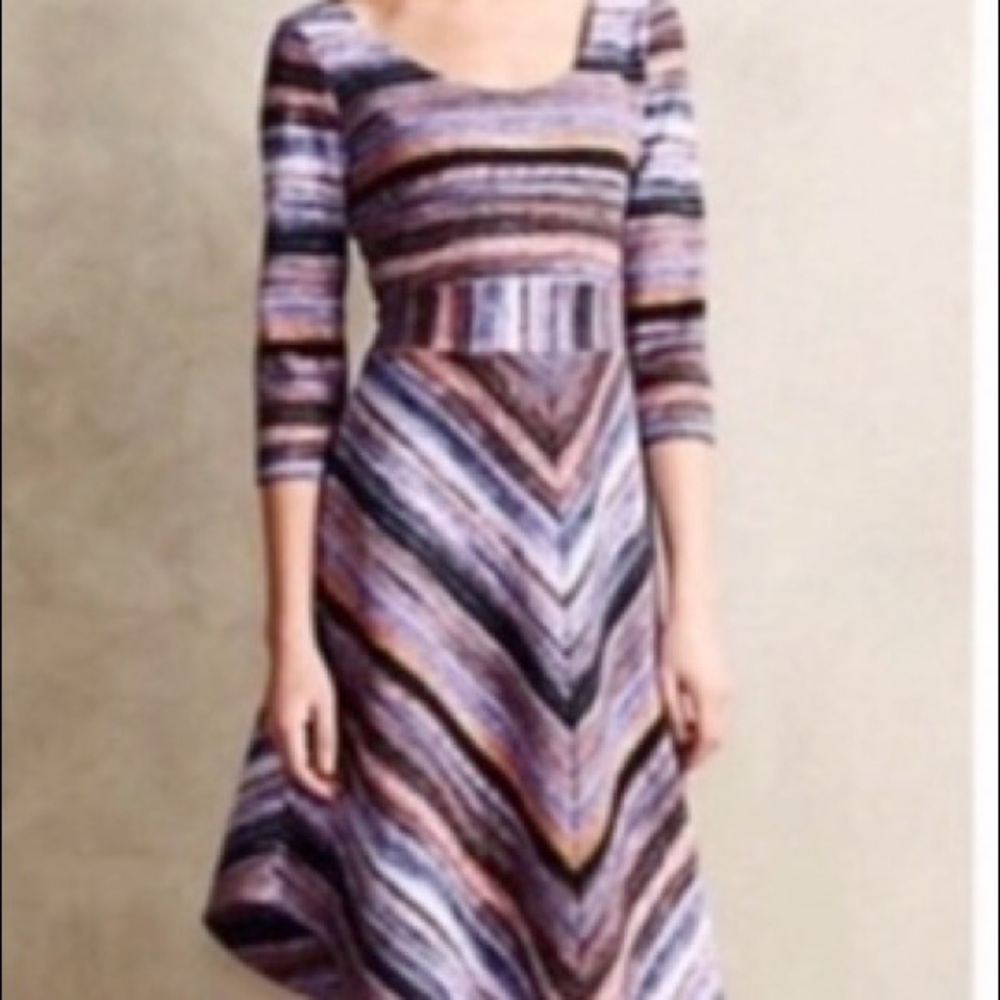 Anthropologie Maeve Kebren Striped Knit Dress